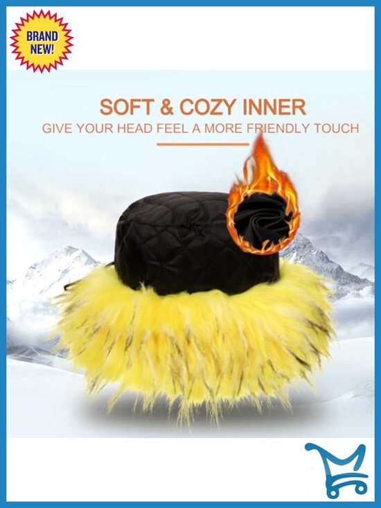 Faux Fur Bucket Hat for Winter Fluffy Warm Ladies Fisherman Cap main image 3
